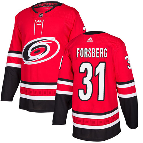 Adidas Hurricanes #31 Anton Forsberg Red Home Authentic Stitched Youth NHL Jersey